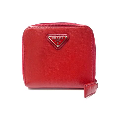 prada portefeuille rouge|Portefeuille En Cuir Rouge Vif .